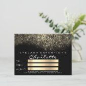 Gold Confetti Glitter Black White Certificate Gift (Staand voorkant)