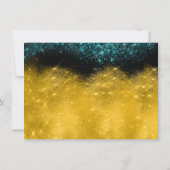 Gold Confetti Glitter Blauwgroen Salon Certificate (Achterkant)