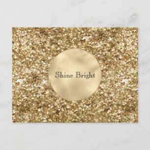 Gold Confetti Glitter Briefkaart