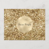 Gold Confetti Glitter Briefkaart (Voorkant)