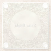 Gold Confetti Glitter Glazen Onderzetter (Achterkant)