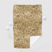 Gold Confetti Glitter Golfhanddoek (Insitu)