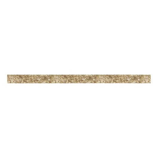 Gold Confetti Glitter Grosgrain Lint (Voorkant)