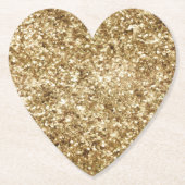 Gold Confetti Glitter Kartonnen Onderzetters (Voorkant)