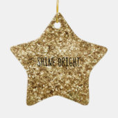 Gold Confetti Glitter Keramisch Ornament (Voorkant)