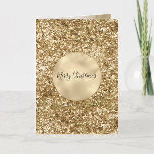 Gold Confetti Glitter Kerstmis Kaart