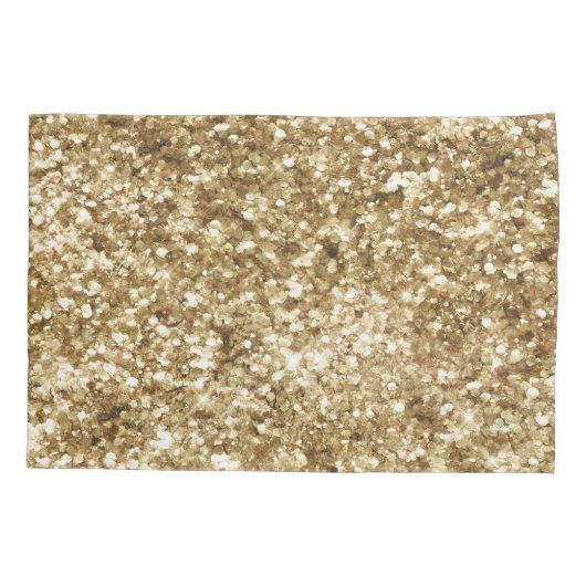 Gold Confetti Glitter Kussensloop (Achterkant)