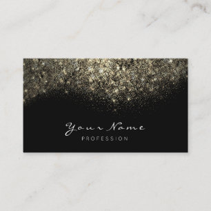 Gold Confetti Glitter Makeup Artist Lashes Visitekaartje