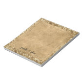 Gold Confetti Glitter Notitieblok (Linkerzijde)