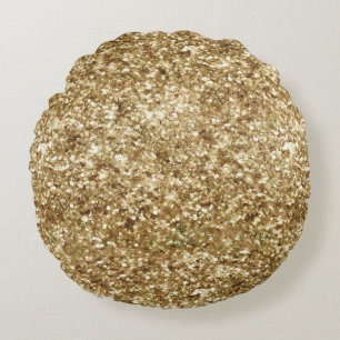 Gold Confetti Glitter Rond Kussen