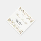 Gold Confetti Glitter Servet (Hoek)
