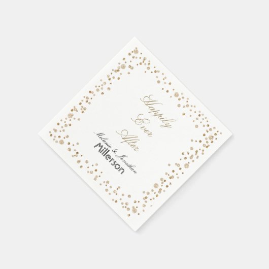 Gold Confetti Glitter Servetten (Hoek)