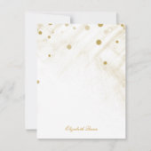 Gold Confetti Glitter Stippen Invitation Stationer Kaart (Voorkant)