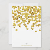Gold Confetti Glitter-Style 20e Jubileum Partij Kaart (Achterkant)