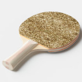 Gold Confetti Glitter Tafeltennisbatje (Voorkant Gekanteld)