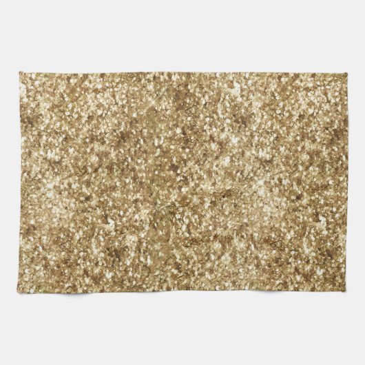 Gold Confetti Glitter Theedoek (Horizontaal)
