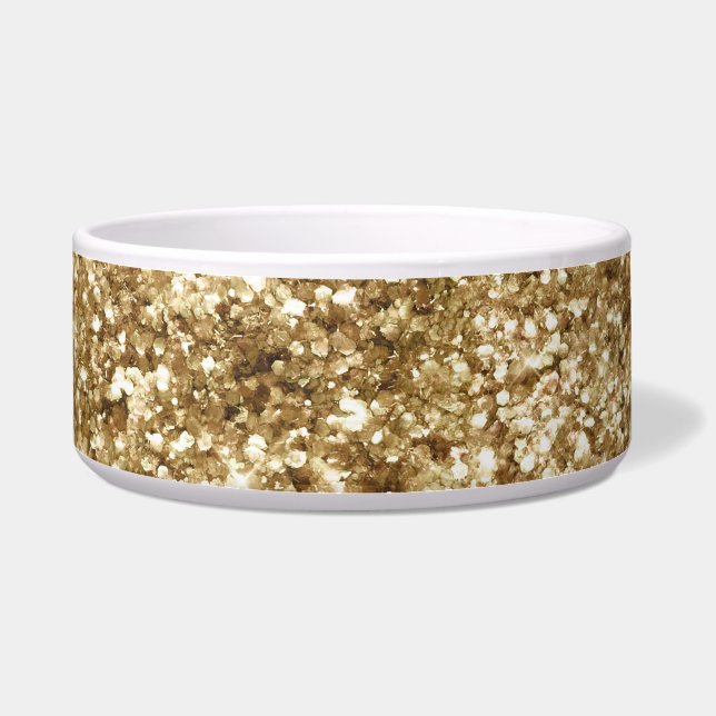 Gold Confetti Glitter Voerbakje (Voorkant)