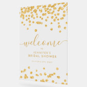 Gold Confetti Glitter Vrijgezellenfeest Welkom Acryl Bord (Hoek)