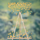 Gold Confetti Glitter Vrijgezellenfeest Welkom Acryl Bord (Neutraal)