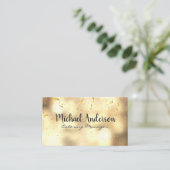 Gold Confetti | Golden Boke Visitekaartje (Staand voorkant)