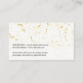 Gold Confetti | Golden Boke Visitekaartje (Achterkant)