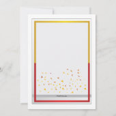 Gold Confetti Graduation Party Invitation Kaart (Achterkant)