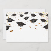 Gold confetti Gradus Afstuderen Foto Kaart (Achterkant)