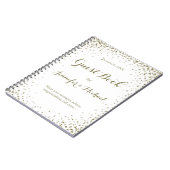 Gold Confetti Guest Book Notitieboek (Linkerzijde)