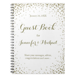 Gold Confetti Guest Book Notitieboek