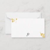 Gold Confetti Handwriting Monogram Sjabloon Chic (Achterkant)