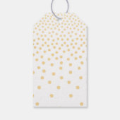 Gold Confetti Happy Nieuwjaar cadeautjes Labels Cadeaulabel (Achterkant)