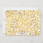 Gold Confetti Happy Nieuwjaarsfotokaart Feestdagenkaart (Achterkant)