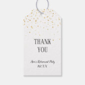 Gold Confetti - Hartelijk dank Cadeaulabel (Voorkant)