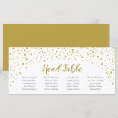 Gold Confetti Head-Kaart Programmakaart (Voorkant / Achterkant)