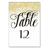 Gold Confetti Hearts tabel nummer Kaart (Voorkant)