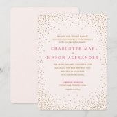 GOLD CONFETTI huwelijksuitnodiging Kaart (Voorkant / Achterkant)