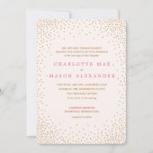 GOLD CONFETTI huwelijksuitnodiging Kaart (Voorkant)