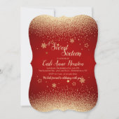 Gold Confetti Invitation Kaart (Voorkant)