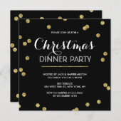 Gold Confetti kerstparty (aangepaste kleur) Kaart (Voorkant / Achterkant)