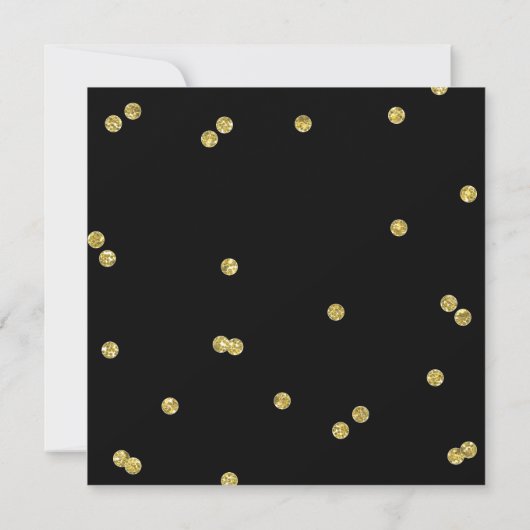 Gold Confetti kerstparty (aangepaste kleur) Kaart (Achterkant)