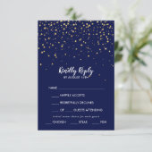 Gold Confetti | Keuze van het menu Navy Wedding RS (Staand voorkant)
