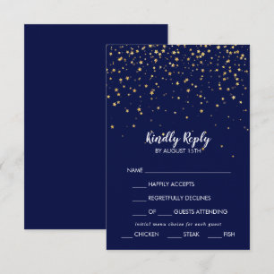 Gold Confetti   Keuze van het menu Navy Wedding RS