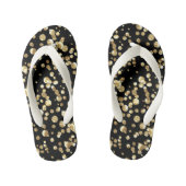 Gold confetti kinder teenslippers (Voetbed)