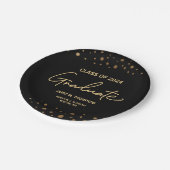Gold Confetti Klasse van 2021 afstuderen Papieren Bordje (Gekanteld)