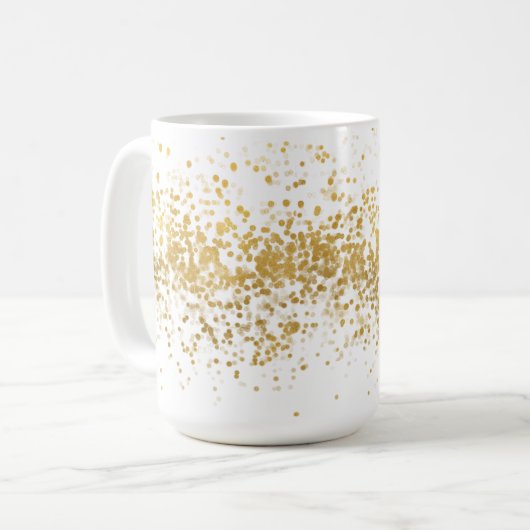 Gold Confetti Koffiemok (Voorkant links)