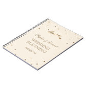 Gold Confetti Love Champagne Wedding Planner Notitieboek (Linkerzijde)
