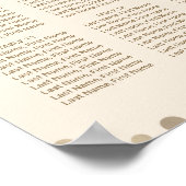 Gold Confetti Love Champagne Wedding Poster (Hoek)