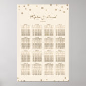 Gold Confetti Love Champagne Wedding Poster (Voorkant)