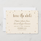 Gold Confetti Love Champagne Wedding Save the Date (Voorkant)