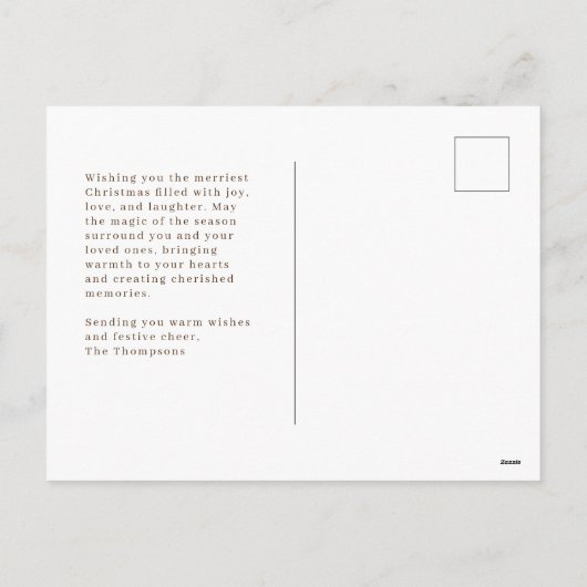 Gold Confetti Memories Christmas Photo Briefkaart (Achterkant)